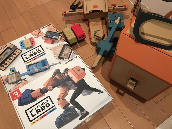 ニンテンドーラボ購入レビュー。小学生と中学生が作製しプログラミングも