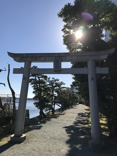 琵琶島神社の鳥居