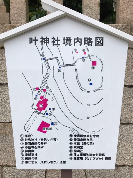 東叶神社の境内略図