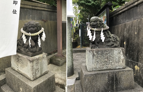 海南神社の狛犬