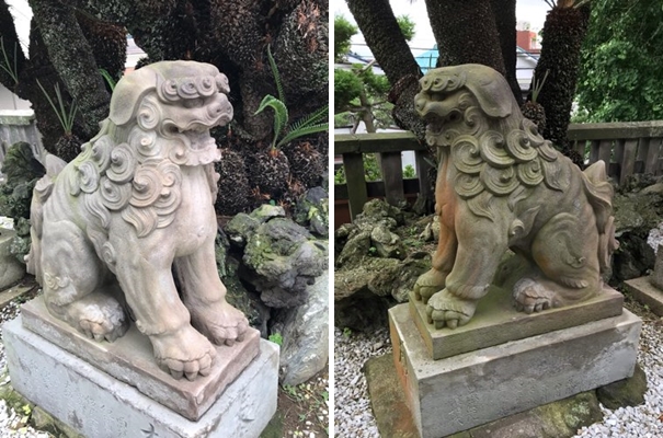 西叶神社の狛犬