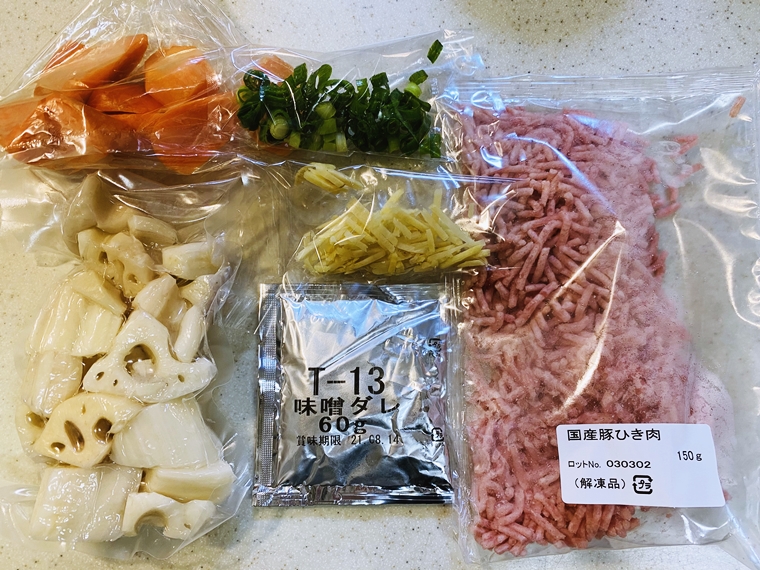 れんこんのピリ辛味噌炒めセット